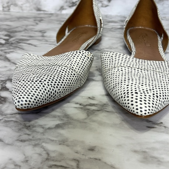 Madewell Womens Sz7. Black White Gray Cut Out Pointy Toe Flats Almost new - Picture 12 of 13